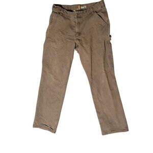 Carhartt Relaxed Fit Denim Utility Jeans Thrashed Men 34 X 32 Brown Workwear
